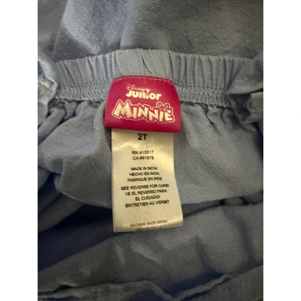 Disney Junior Minnie Mouse vintage 90sGirls 2T LightBlue Chambray Pinafore Dress